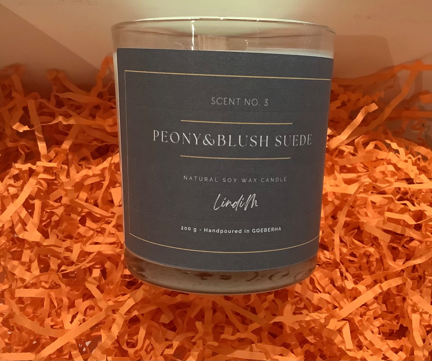200g Scented Candle - Peony & Blush Suede