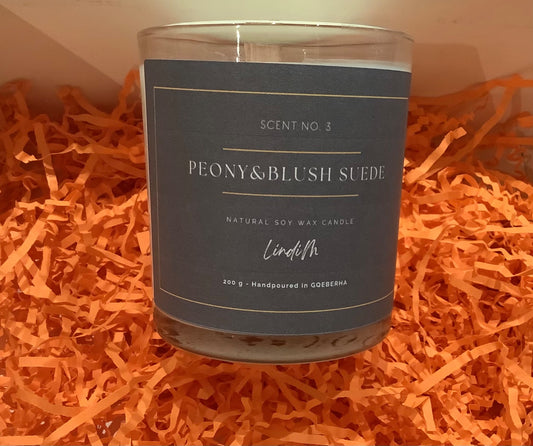 200g Scented Candle - Peony & Blush Suede